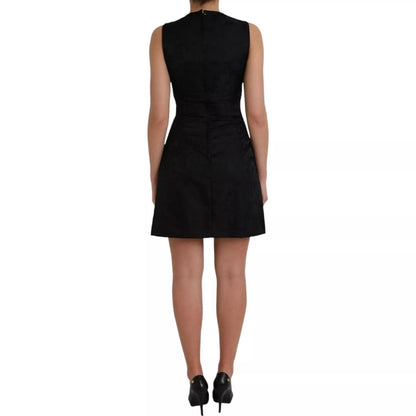 Dolce &amp; Gabbana Black Sleeveless Bodycon A-line Mini Dress