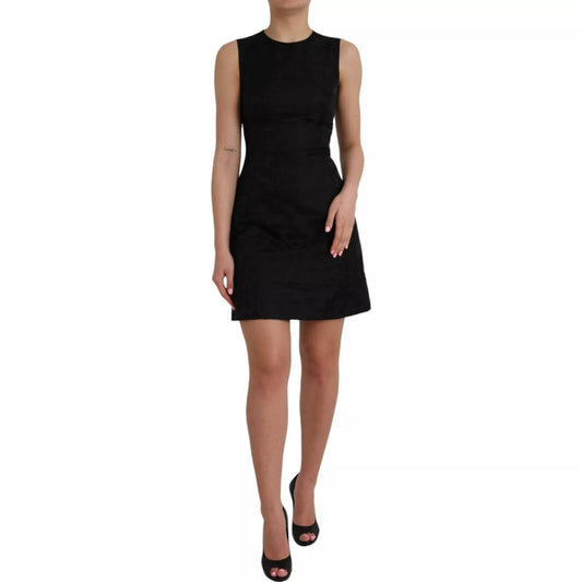 Dolce &amp; Gabbana Black Sleeveless Bodycon A-line Mini Dress