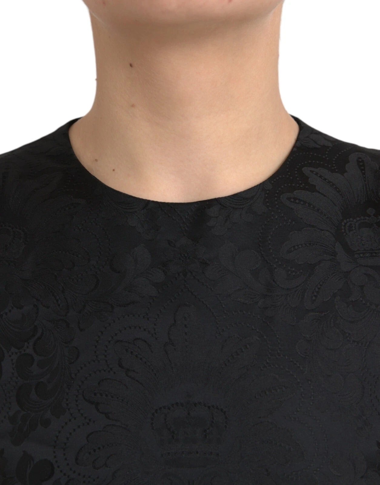 Dolce &amp; Gabbana Black Sleeveless Bodycon A-line Mini Dress