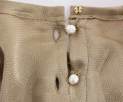 Dolce & Gabbana Gold SPECIAL Piece Runway Crystal Blouse by Dolce & Gabbana