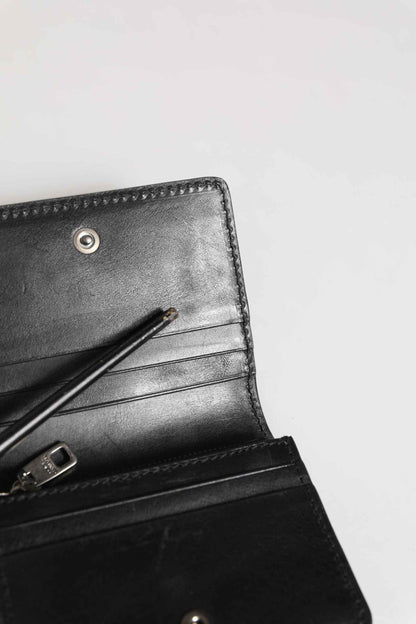Dolce & Gabbana Black Leather Bifold Card Holder Mens Coin Purse Key Clip Wallet by Dolce & Gabbana