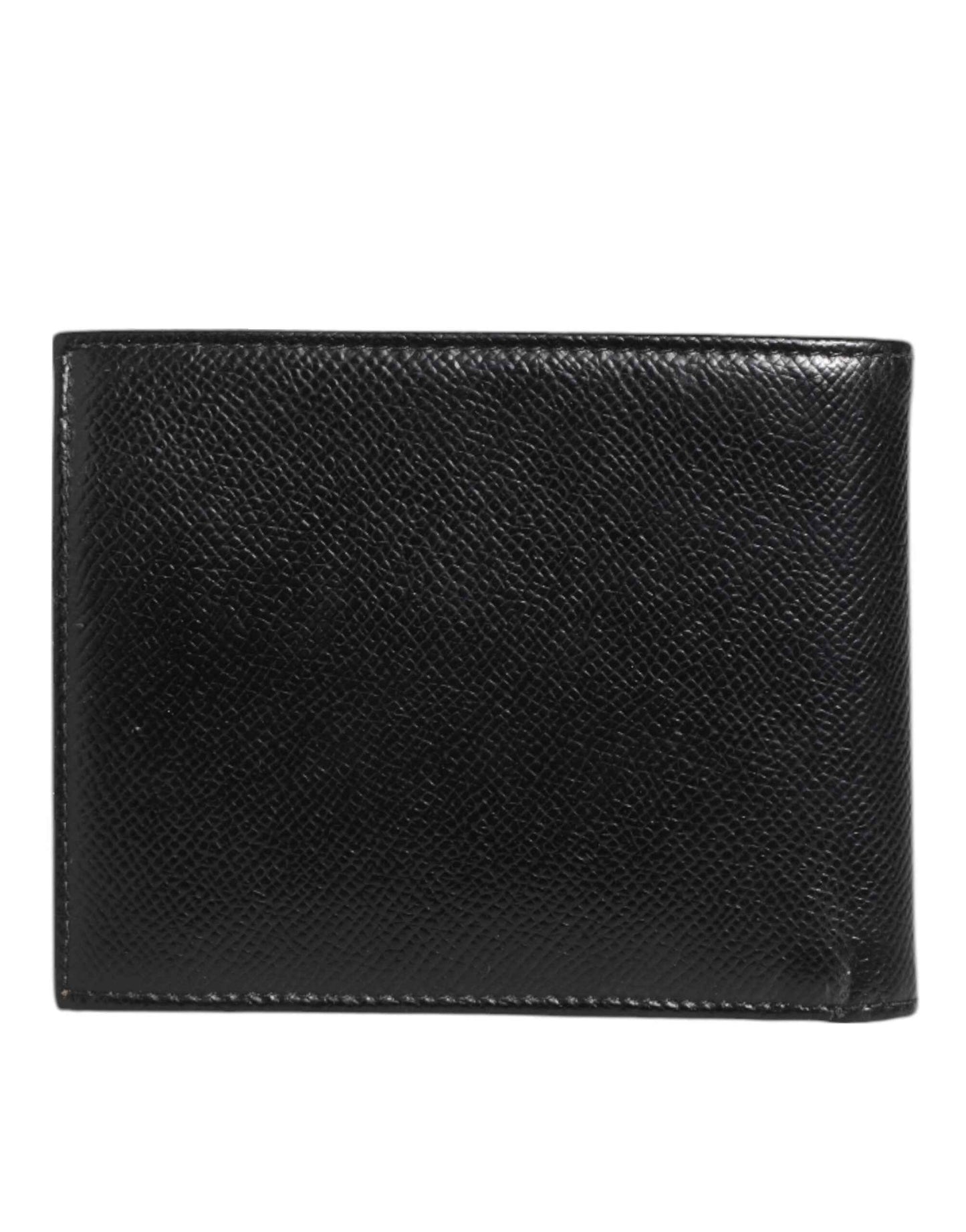Dolce & Gabbana Black Leather Plaque Logo Bifold Men Card Holder Wallet by Dolce & Gabbana