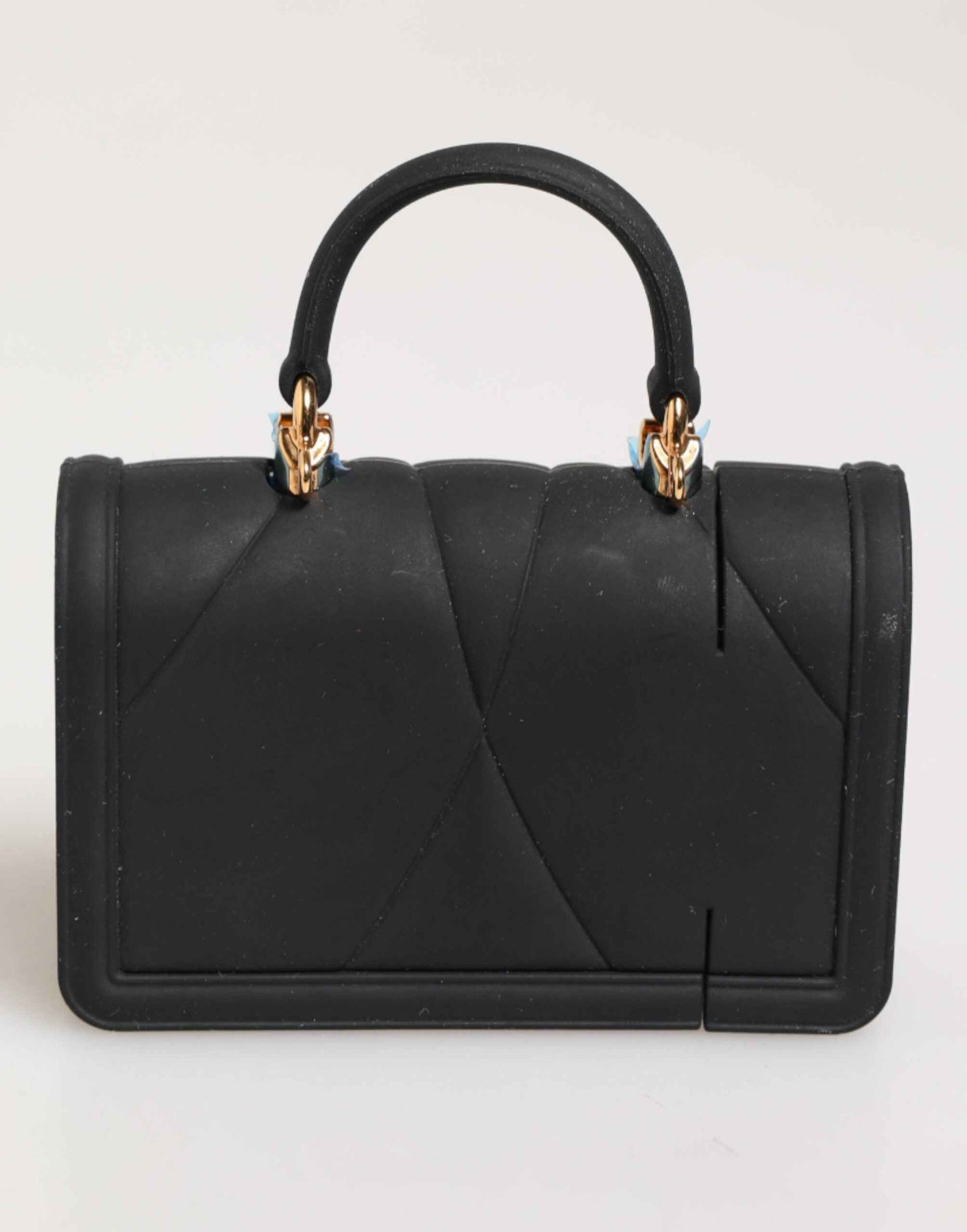 Dolce & Gabbana Black Silicone Devotion Heart Cover Hand Bag Airpod Case by Dolce & Gabbana