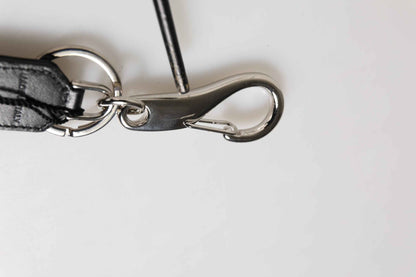 Dolce & Gabbana Black Burgundy Nylon DG Logo Crown Holder Keychain Keyring by Dolce & Gabbana