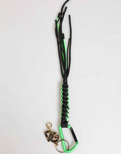 Dolce & Gabbana Polyester Multicolor Tape String DG Logo Keychain Keyring