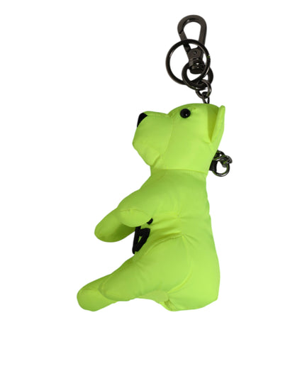 Dolce & Gabbana Neon Green Bear Embroidered Logo Men Keychain Clasp Keyring - from Dolce & Gabbana