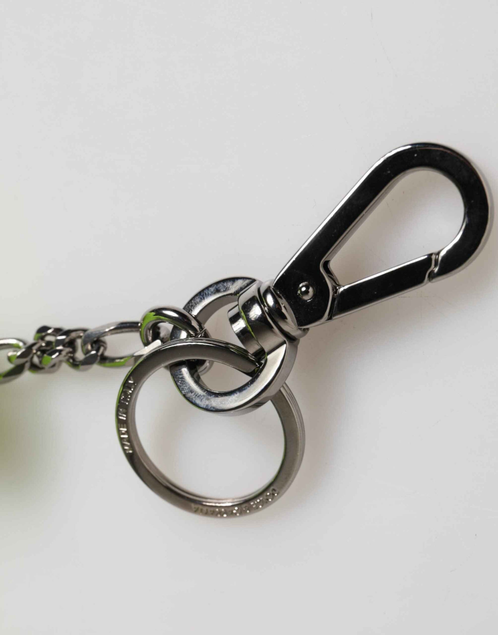 Dolce & Gabbana Neon Green Bear Embroidered Logo Men Keychain Clasp Keyring by Dolce & Gabbana