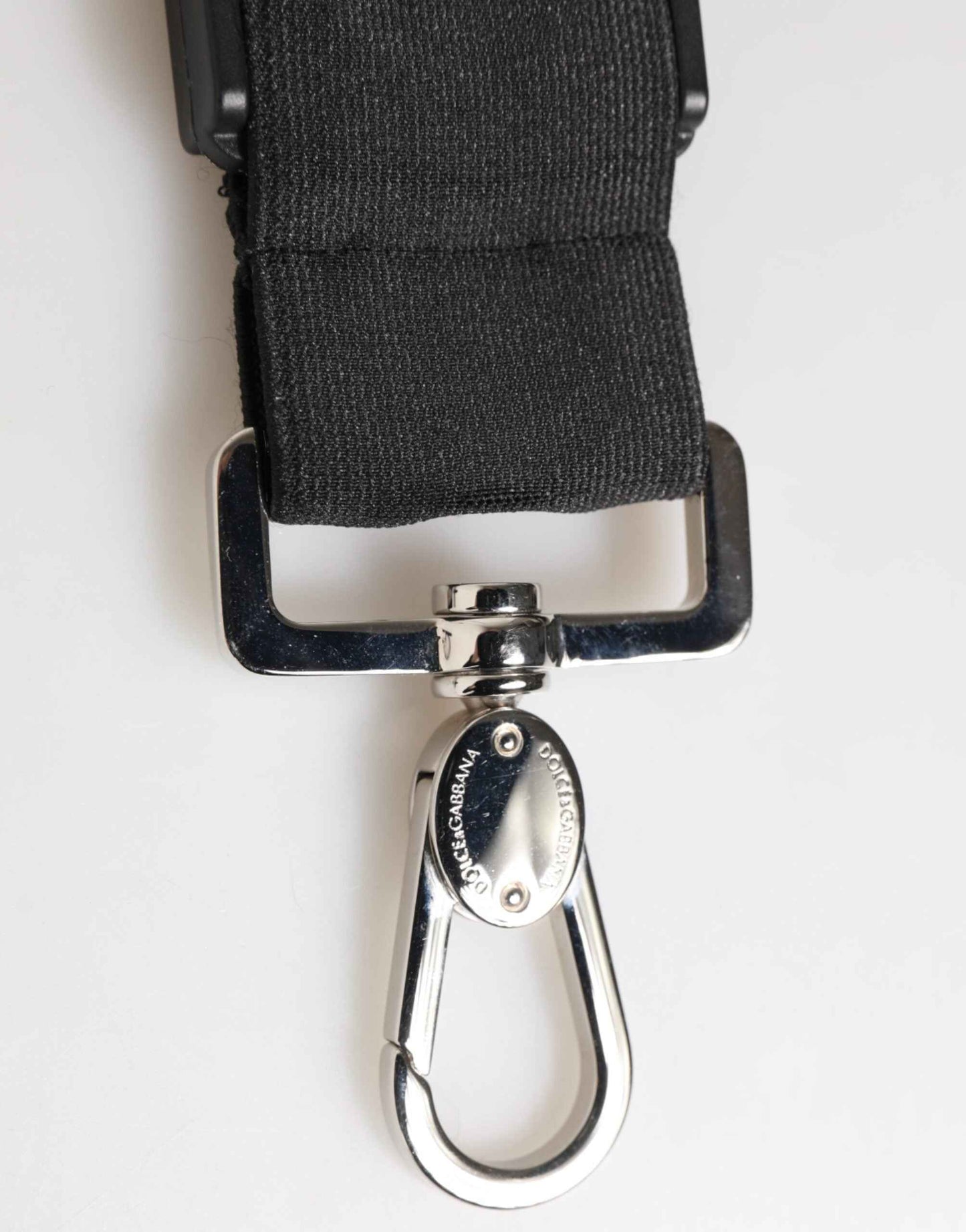 Dolce & Gabbana Black Polyester Stretch Rubberised DG Logo Men Keychain by Dolce & Gabbana