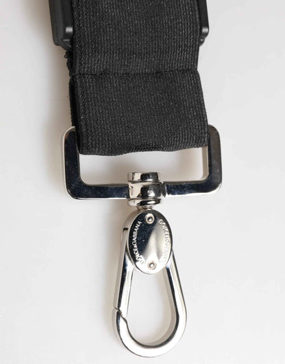 Dolce & Gabbana Black Polyester Stretch Rubberised DG Logo Men Keychain by Dolce & Gabbana