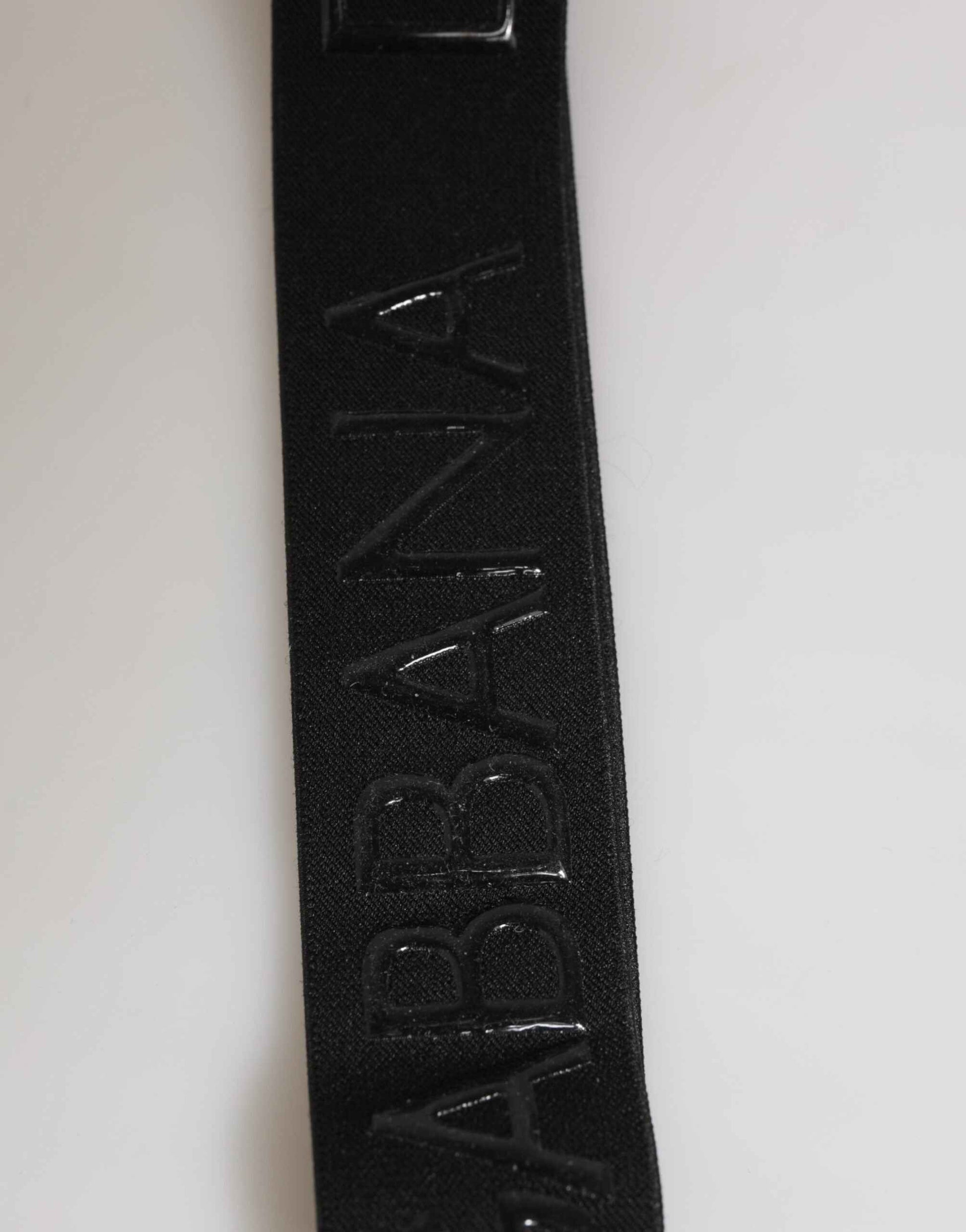Dolce & Gabbana Black Polyester Stretch Rubberised DG Logo Men Keychain by Dolce & Gabbana