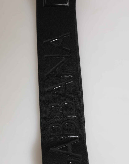 Dolce & Gabbana Black Polyester Stretch Rubberised DG Logo Men Keychain by Dolce & Gabbana