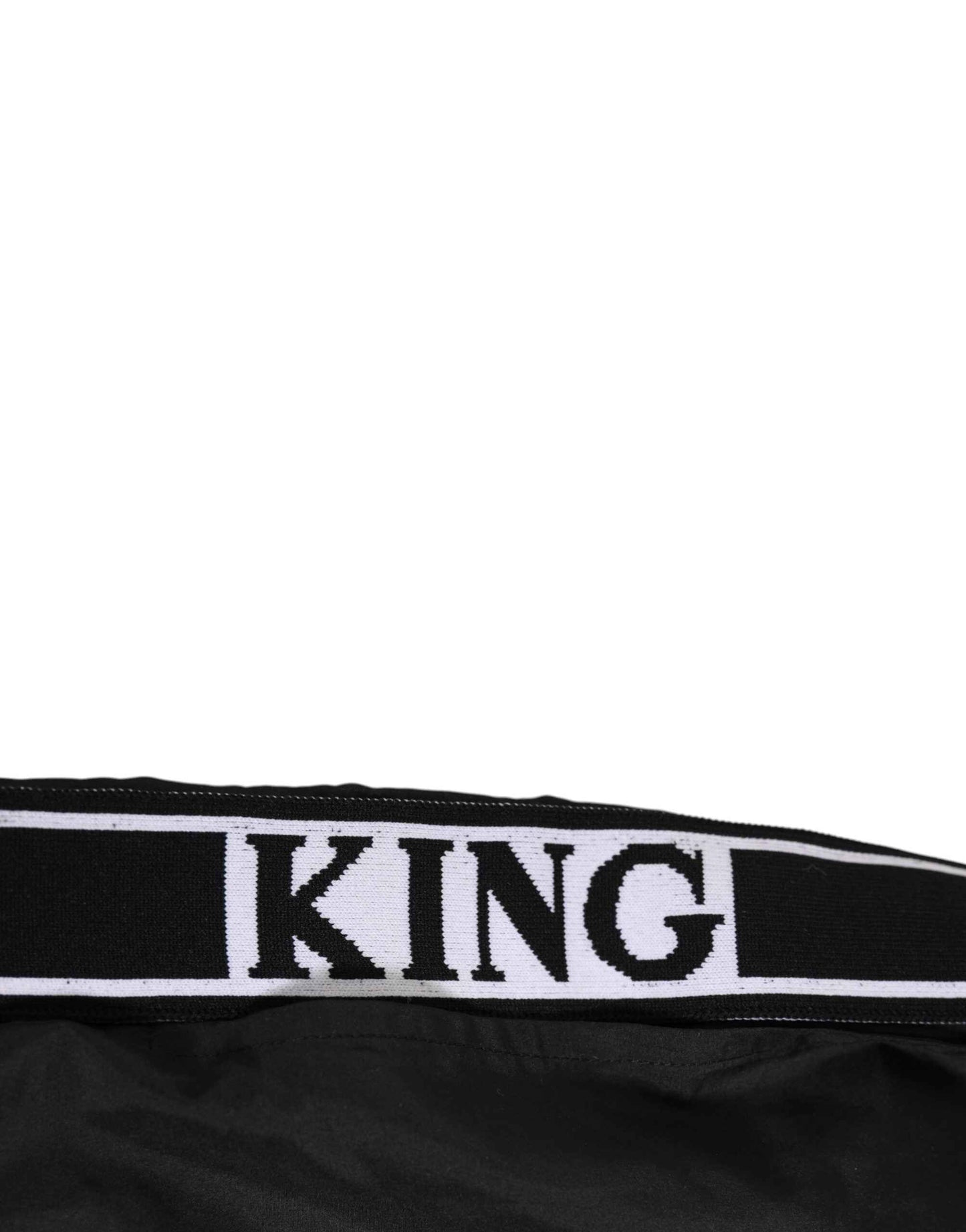 Dolce & Gabbana Black Nylon KING Sideband Men Boxer Shorts Swimwear