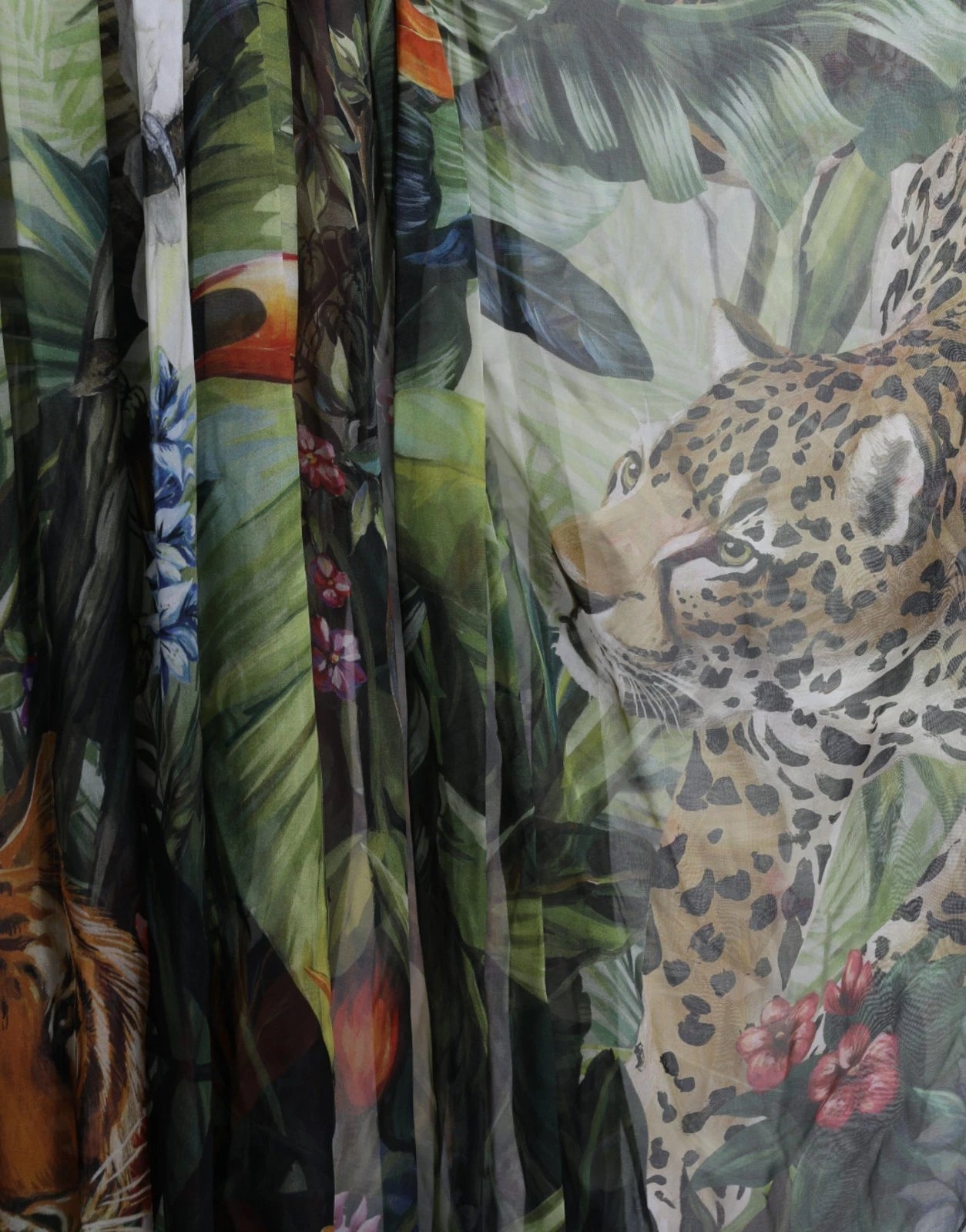 Dolce &amp; Gabbana Multicolor Silk Jungle Print Women Maxi Dress