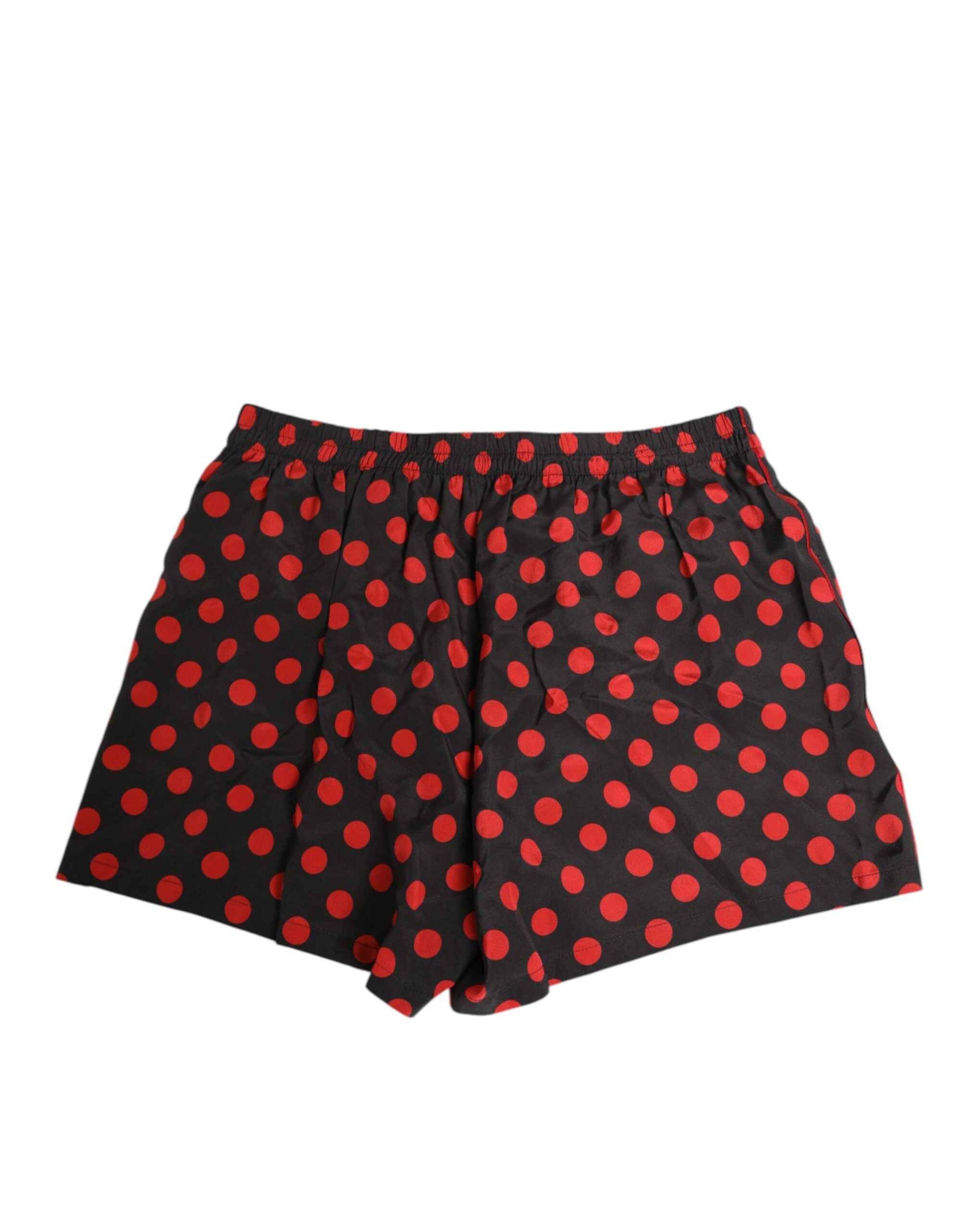 Dolce & Gabbana Black Silk Polka Dot Boxer Shorts Men Underwear by Dolce & Gabbana