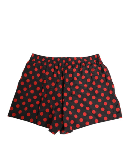 Dolce & Gabbana Black Silk Polka Dot Boxer Shorts Men Underwear by Dolce & Gabbana