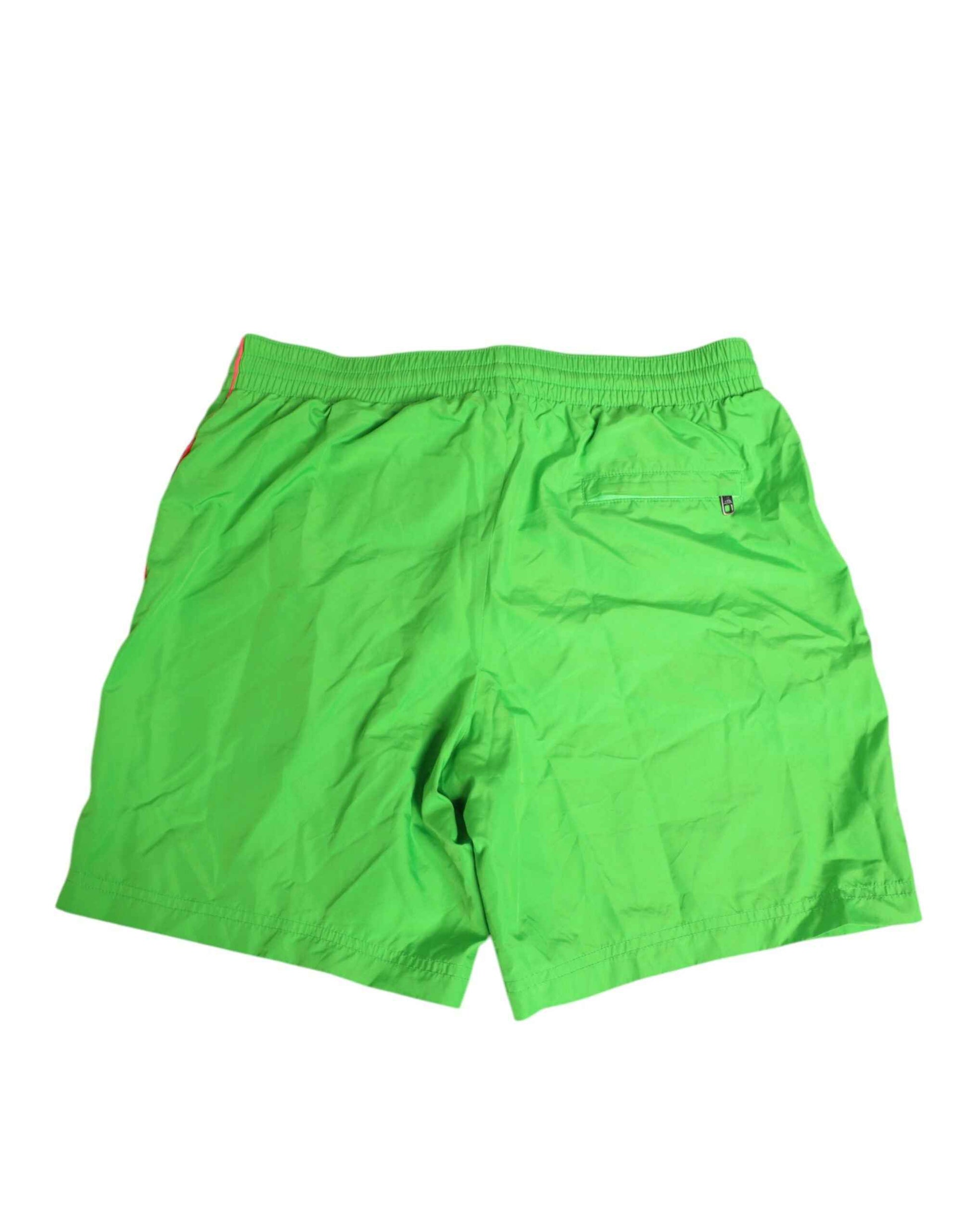 Dolce & Gabbana Green Nylon Drawstring Men Shorts Swimwear by Dolce & Gabbana