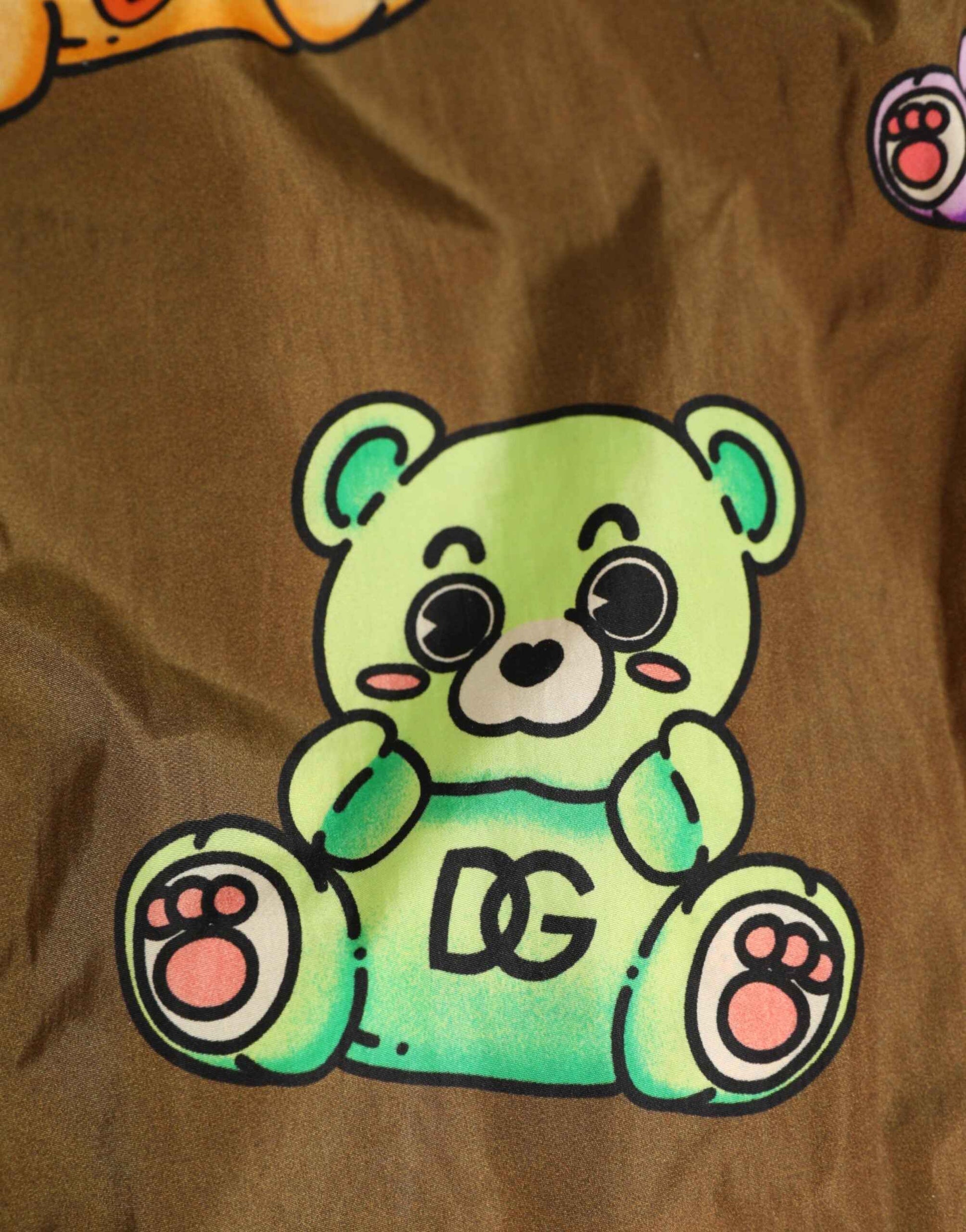 Dolce & Gabbana Brown Multicolor Teddy Bear Men Shorts Swimwear by Dolce & Gabbana
