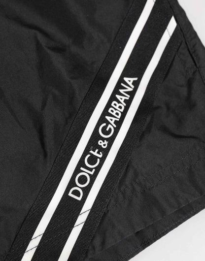Dolce & Gabbana Black Drawstring Beachwear Men Shorts Swimwear by Dolce & Gabbana