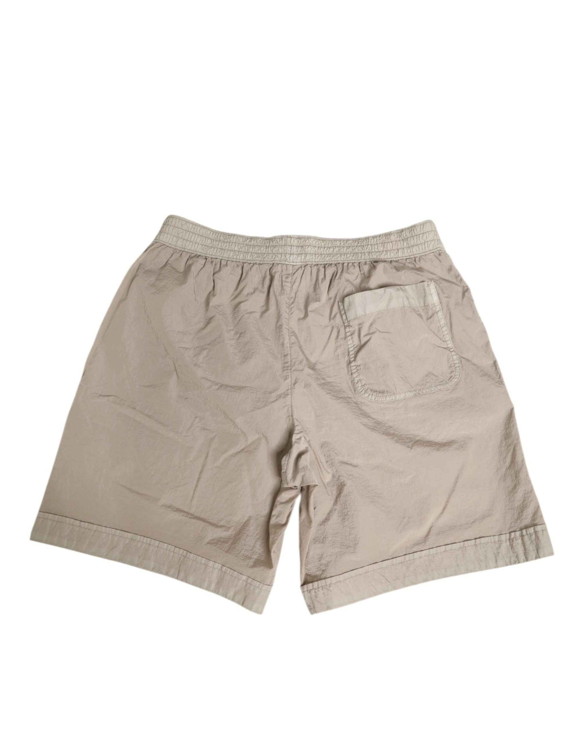 Dolce & Gabbana Beige Nylon Beachwear Men Boxer Short Swimwear by Dolce & Gabbana