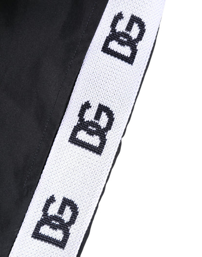 Dolce & Gabbana Black Nylon Side Logo Tape Shorts Swimwear - from Dolce & Gabbana