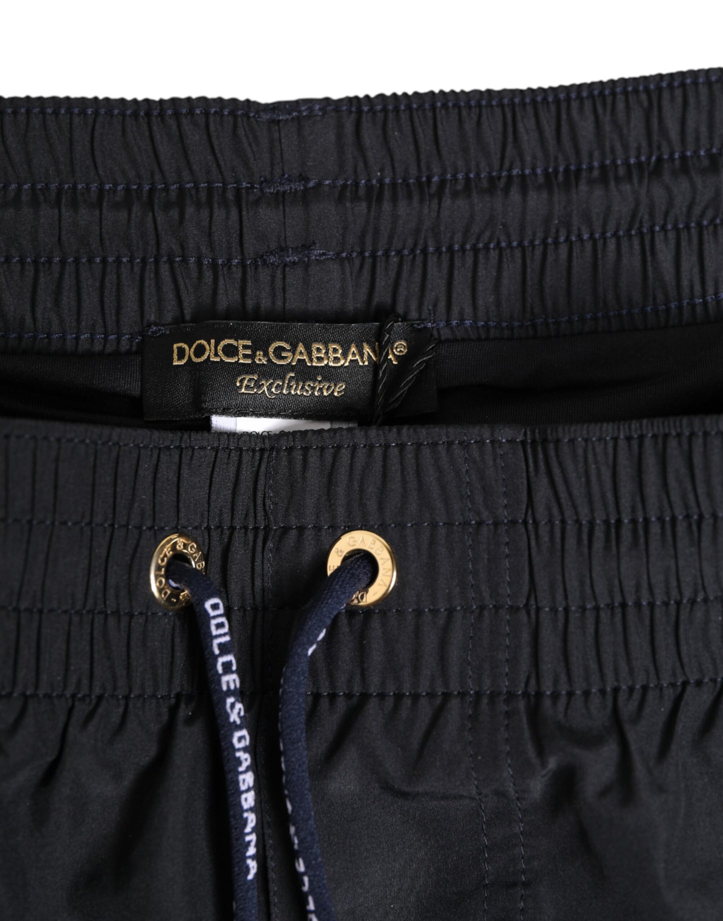 Dolce & Gabbana Black Nylon Side Logo Tape Shorts Swimwear - from Dolce & Gabbana