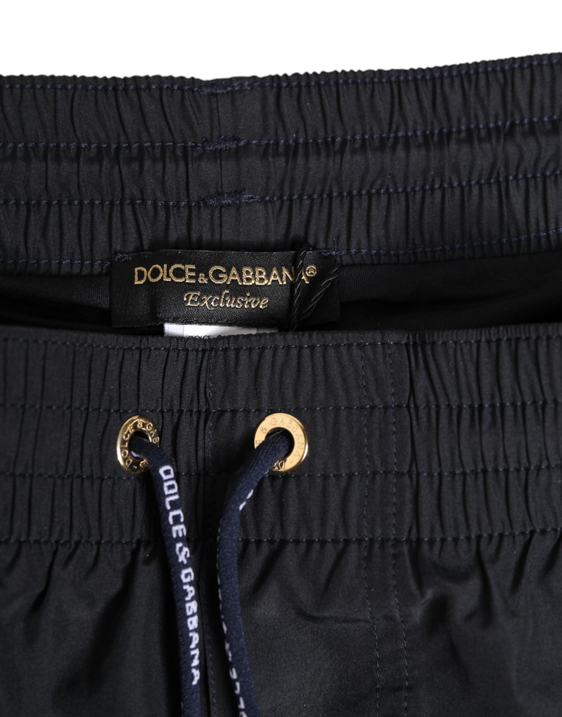Dolce & Gabbana Black Nylon Side Logo Tape Shorts Swimwear - from Dolce & Gabbana