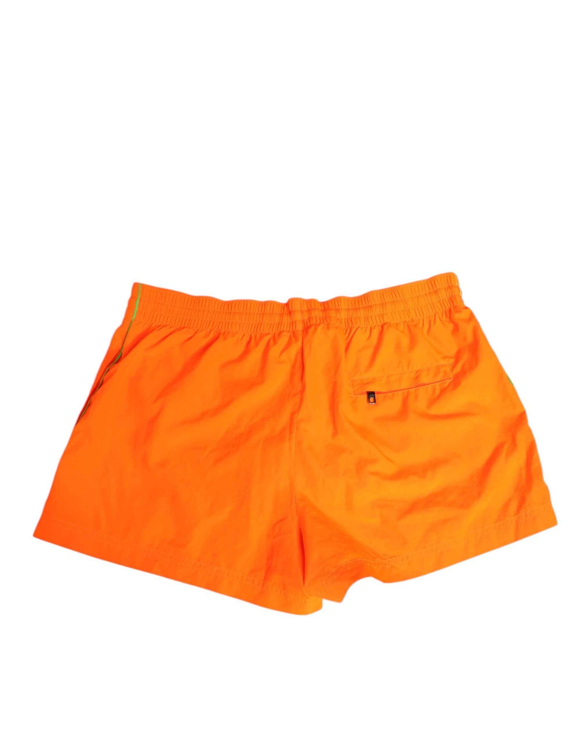 Dolce & Gabbana Orange Polyester Beachwear Men Shorts Swimwear by Dolce & Gabbana