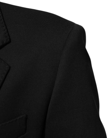 Dolce & Gabbana Dark Blue Cotton Men Jacket Coat Blazer Suit by Dolce & Gabbana