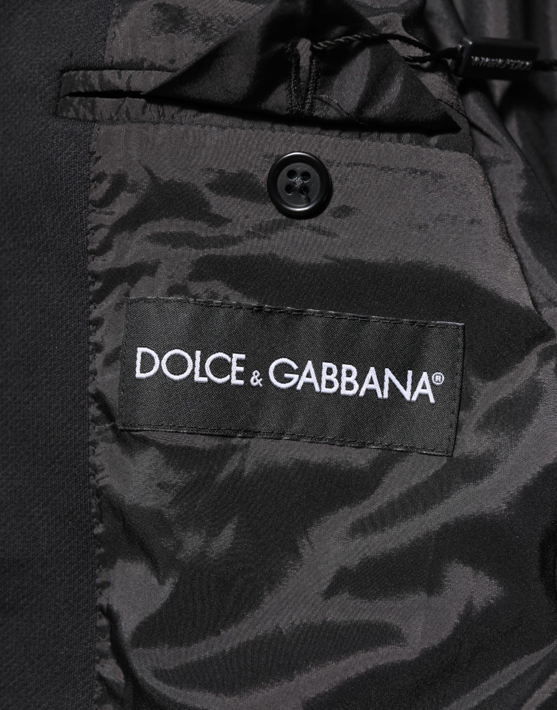 Dolce & Gabbana Dark Blue Cotton Men Jacket Coat Blazer Suit - from Dolce & Gabbana