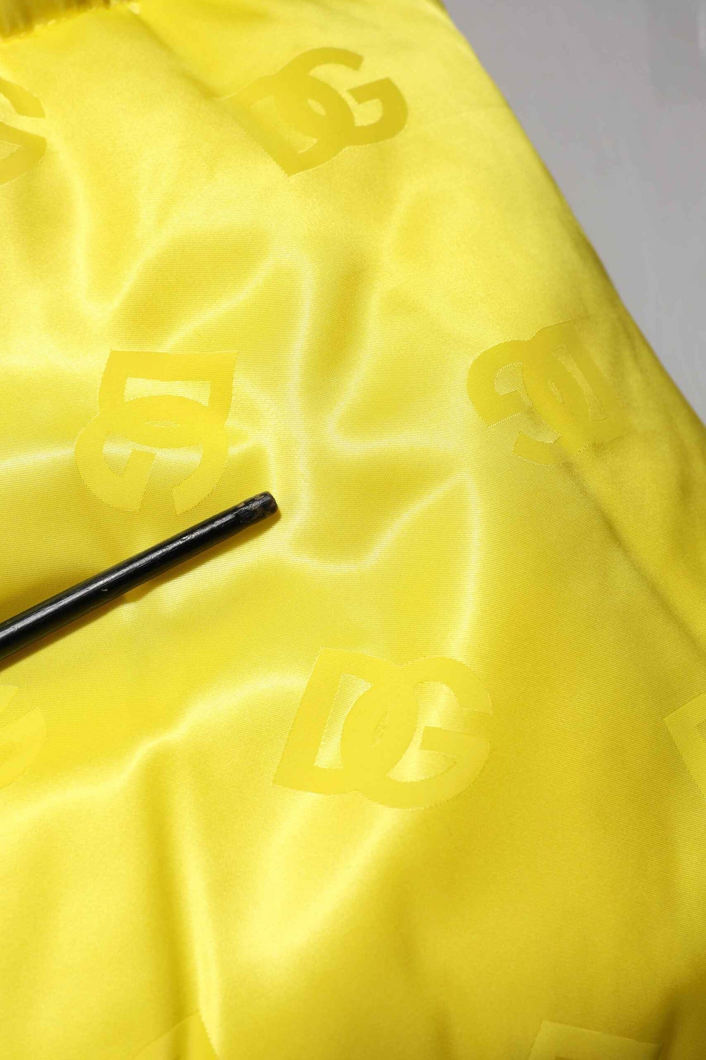 Dolce & Gabbana Yellow Nylon Logo Puffer Bomber Men Jacket by Dolce & Gabbana