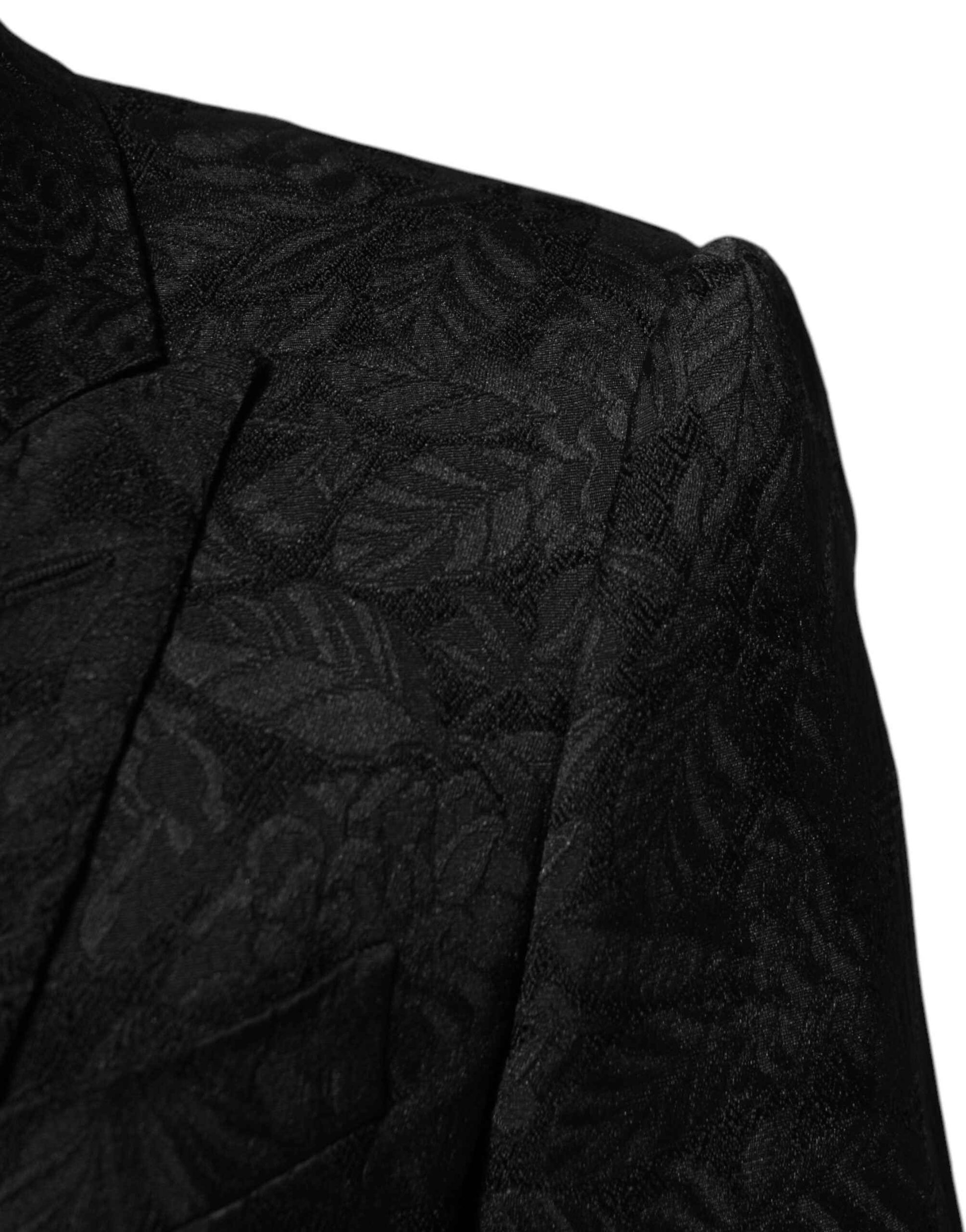Dolce & Gabbana Black 3 Piece Brocade Jacquard Suit MARTINI by Dolce & Gabbana