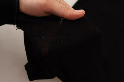 Dolce &amp; Gabbana Black Turtleneck Form Fitting Pullover Sweater