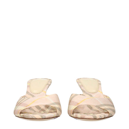 Burberry Pink Fabric Stiletto Heels Sandals
