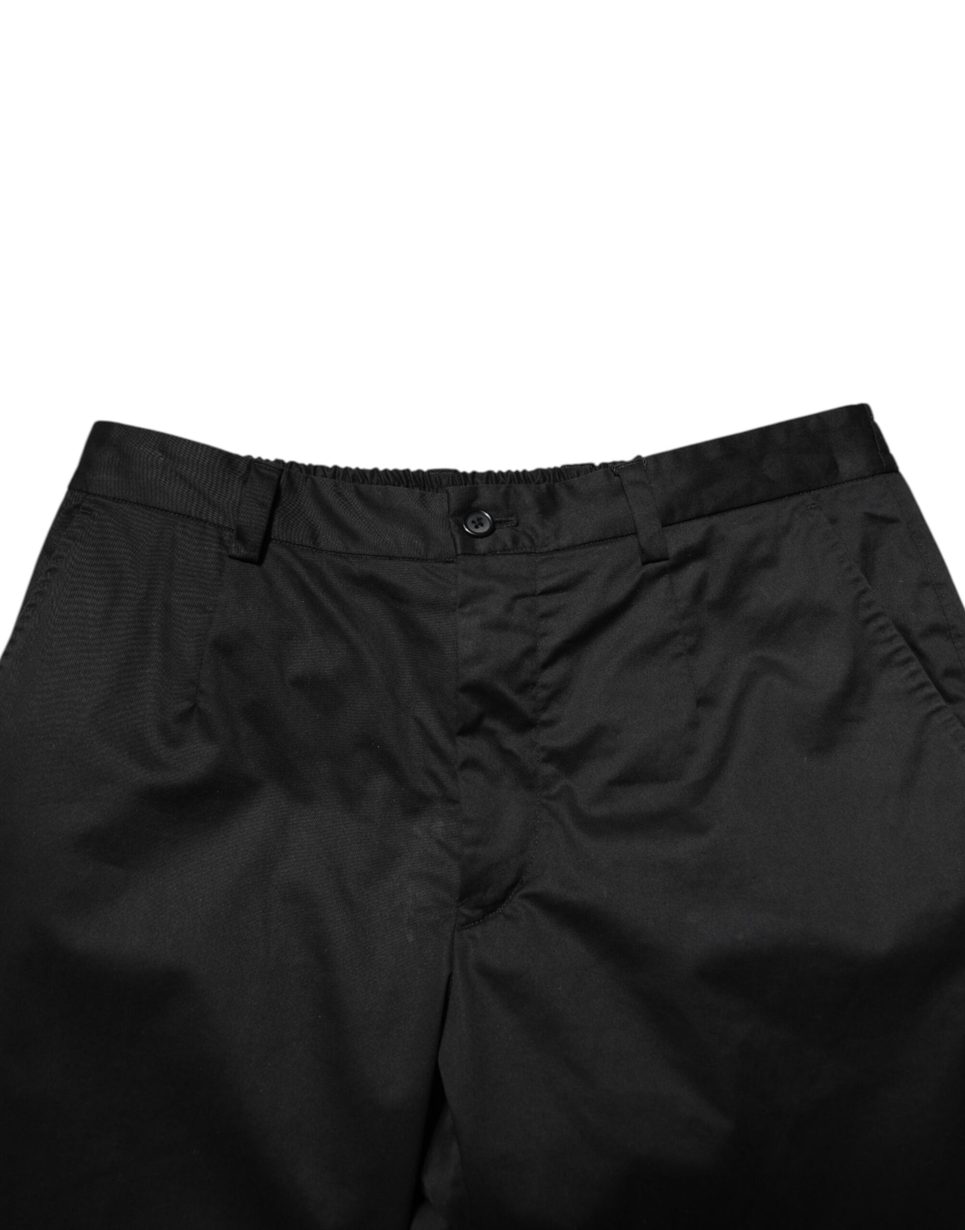 Dolce & Gabbana Black Cotton Tapered Men Formal Trousers Pants - from Dolce & Gabbana