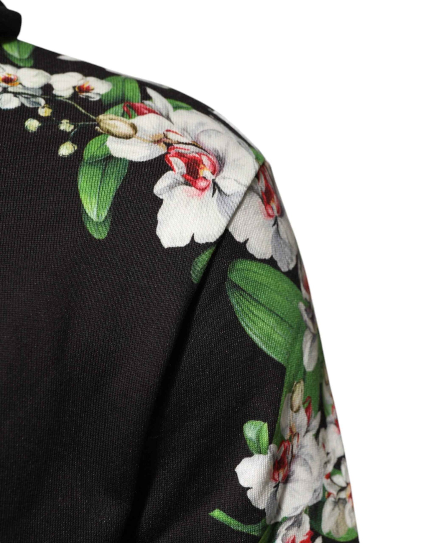 Dolce & Gabbana KING Black Orchid Floral Crown Logo Hoodie Sweater by Dolce & Gabbana