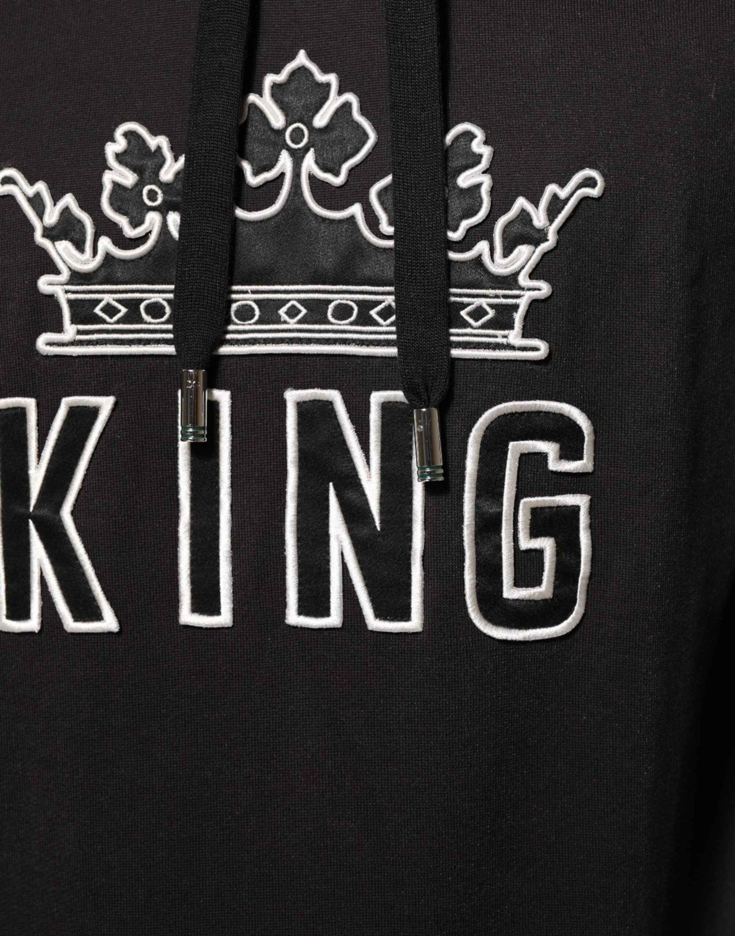 Dolce & Gabbana KING Black Orchid Floral Crown Logo Hoodie Sweater by Dolce & Gabbana