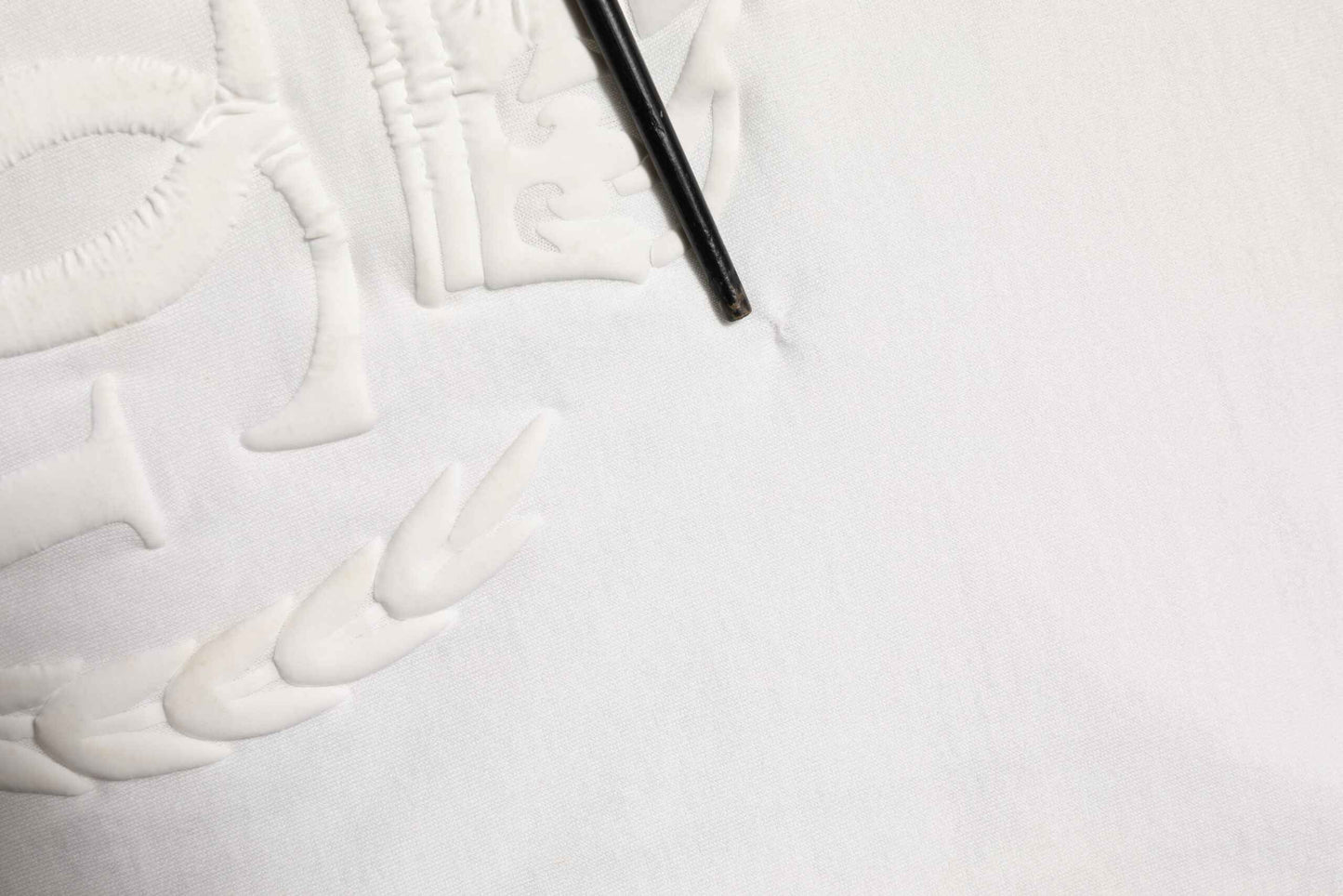 Dolce & Gabbana White Cotton DG Crown Embossed Men T-shirt by Dolce & Gabbana