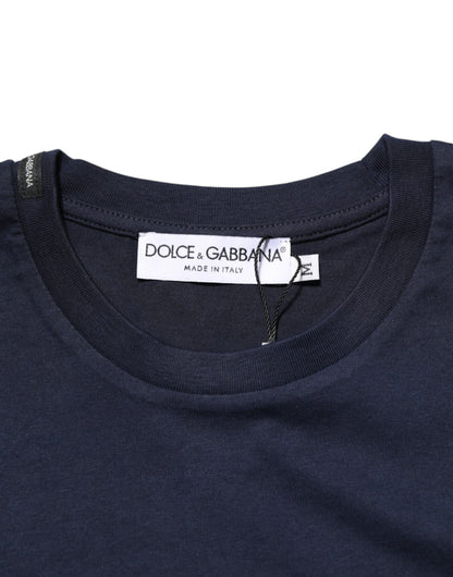 Dolce Gabbana DG Logo Print T Shirt Donkerblauw Katoen