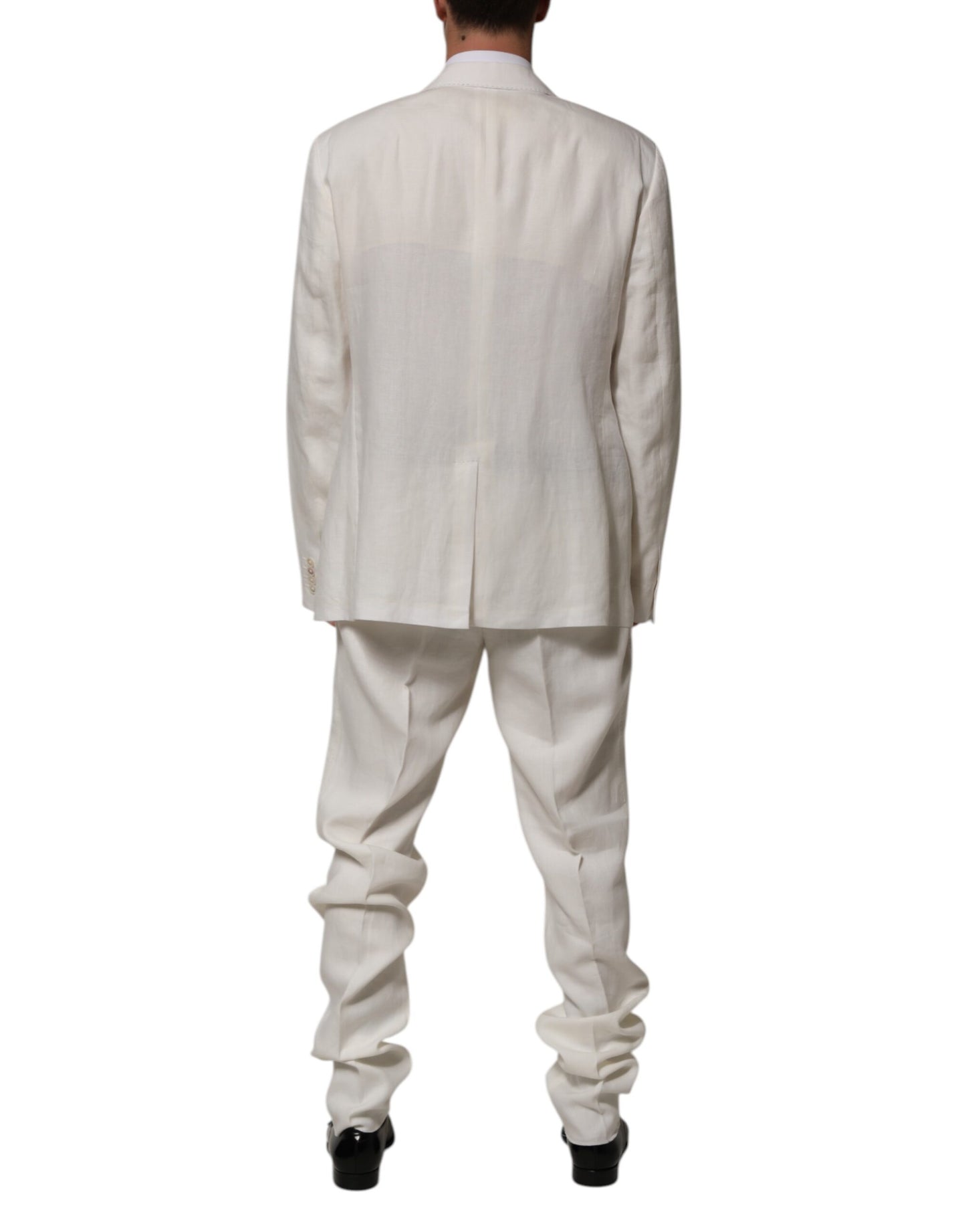 Dolce & Gabbana Light Cream Linen Embroidered 2 Piece Suit - from Dolce & Gabbana