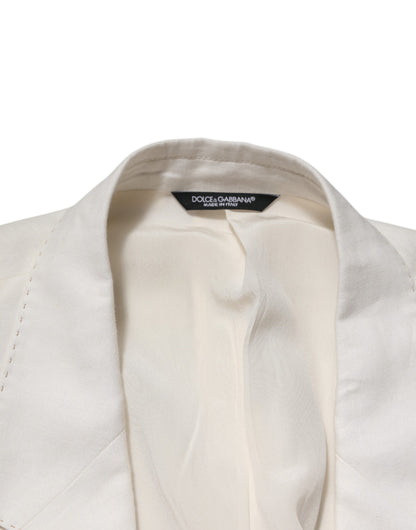 Dolce & Gabbana Light Cream Linen Embroidered 2 Piece Suit - from Dolce & Gabbana