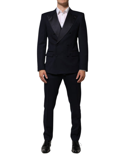 Dolce & Gabbana Black Wool 3 Piece Slim Fit Formal Men Suit - from Dolce & Gabbana