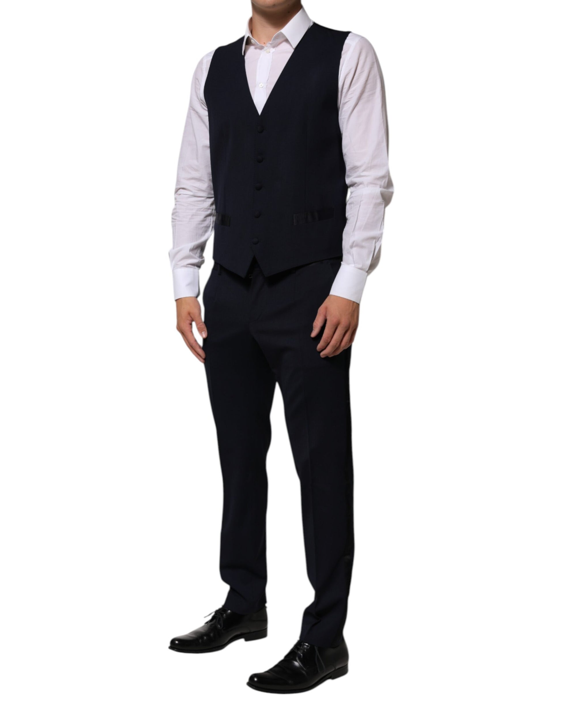 Dolce & Gabbana Black Wool 3 Piece Slim Fit Formal Men Suit - from Dolce & Gabbana