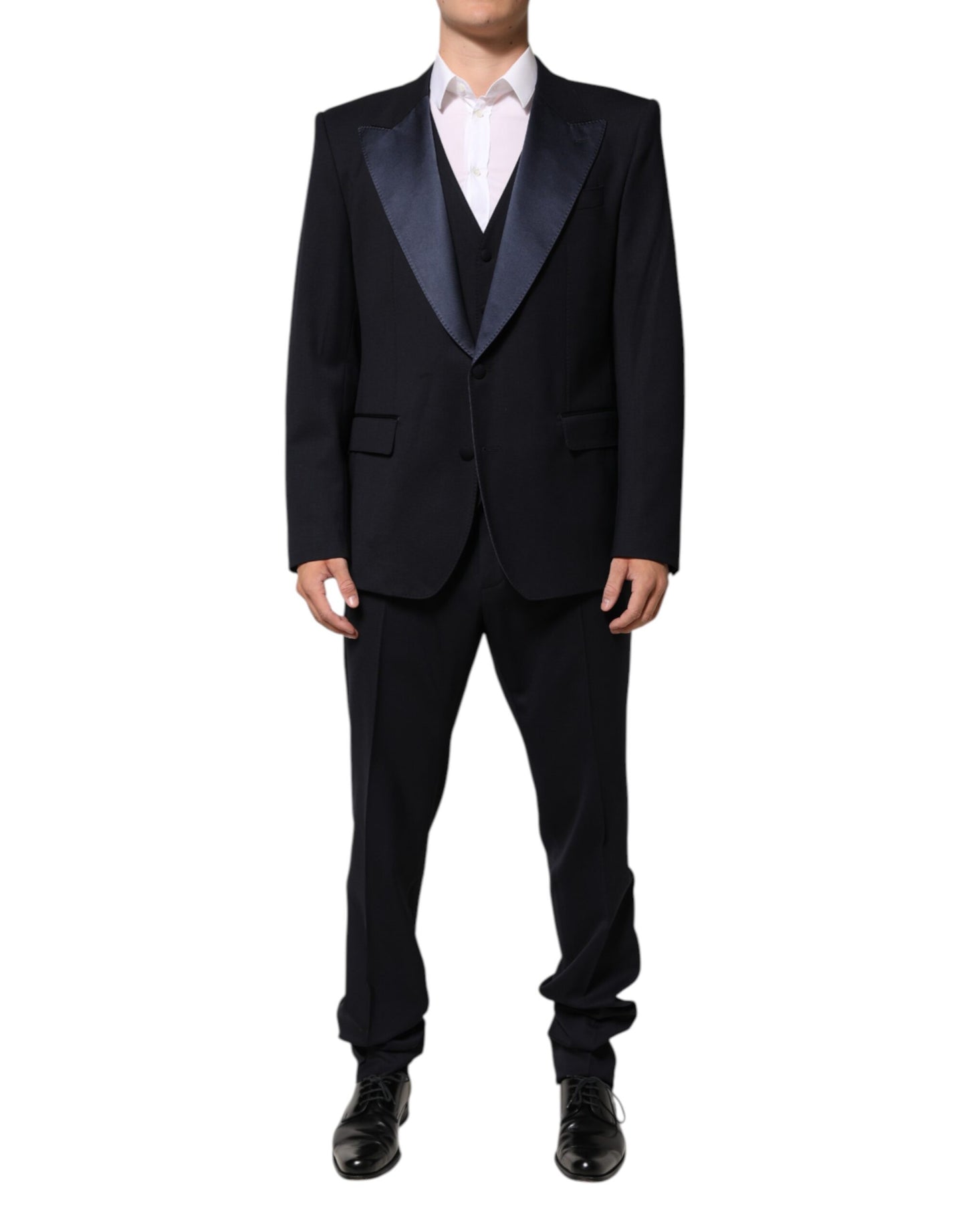 Dolce & Gabbana Black 3 Piece Wool Silk Blend Suit SICILIA - from Dolce & Gabbana