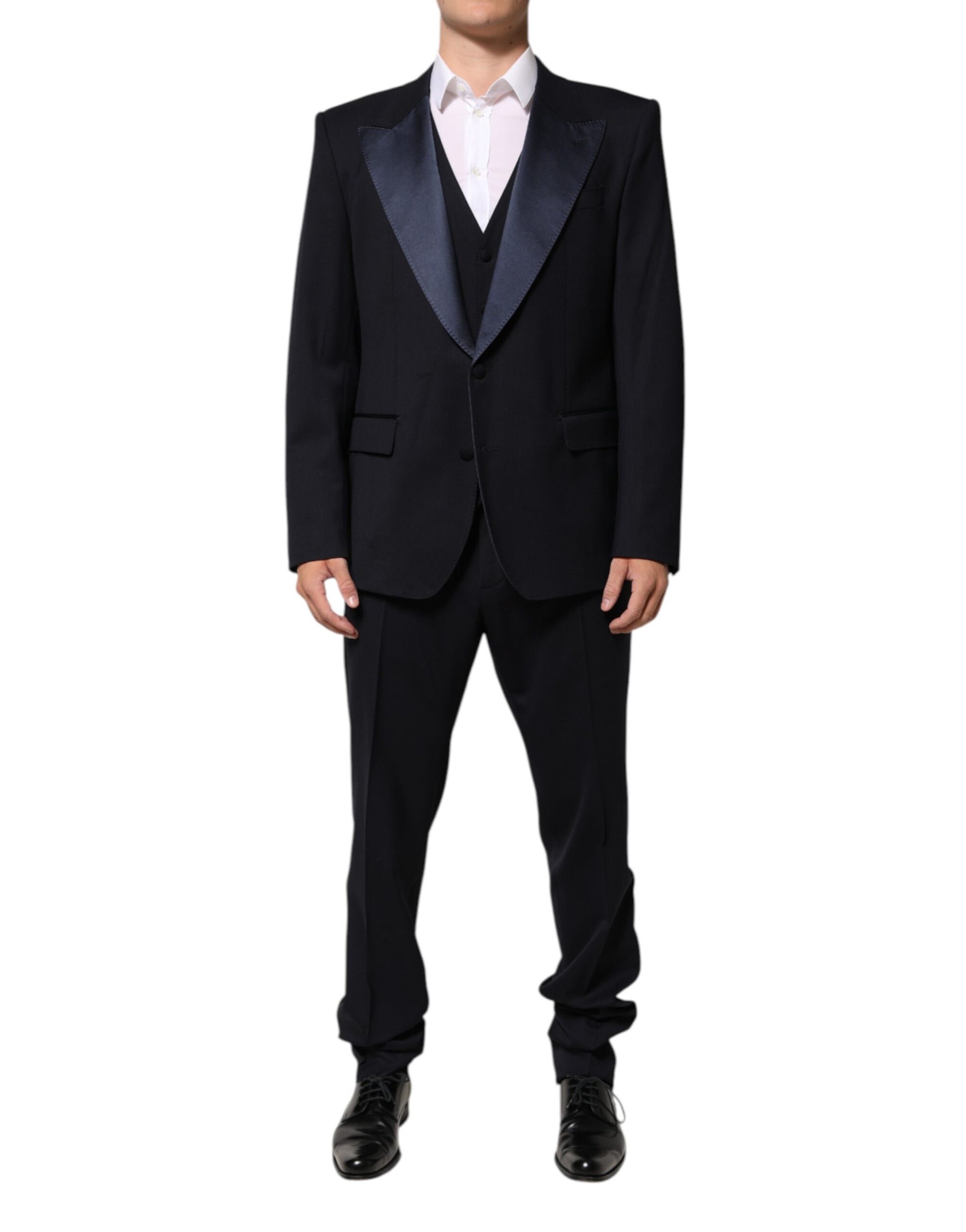 Dolce & Gabbana Black 3 Piece Wool Silk Blend Suit SICILIA - from Dolce & Gabbana