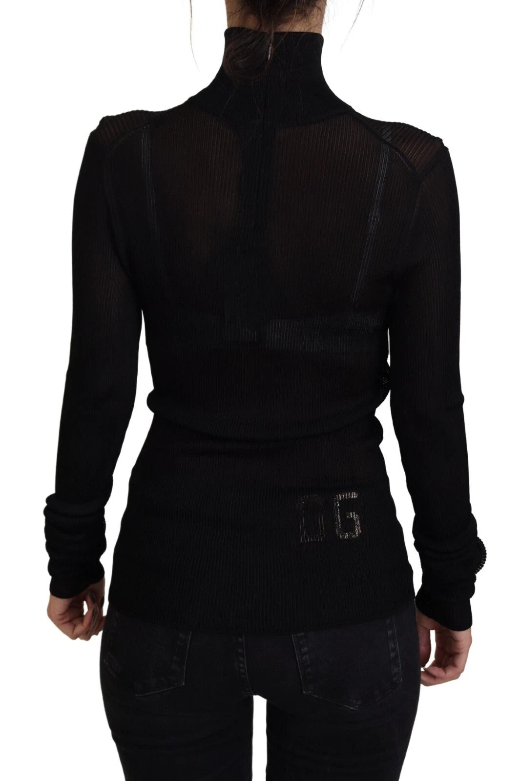 Dolce &amp; Gabbana Black Turtleneck Slim Fit Pullover Sweater