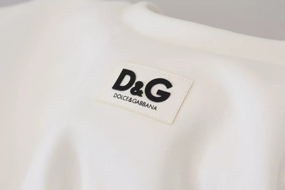 Dolce &amp; Gabbana White Cotton Corset Stretch Top T-shirt