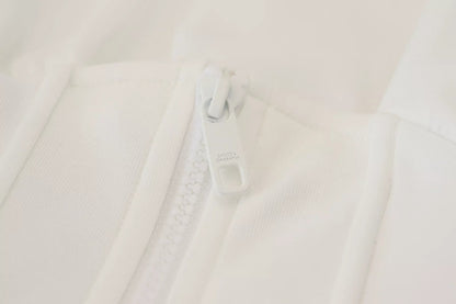 Dolce &amp; Gabbana White Cotton Corset Stretch Top T-shirt
