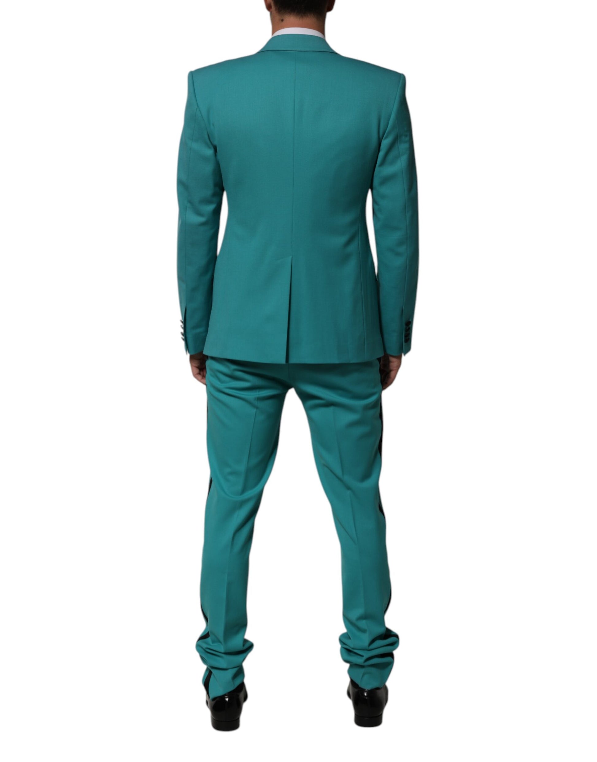 Dolce & Gabbana Cyan 3 Piece Wool Silk Blend Suit SICILIA - from Dolce & Gabbana