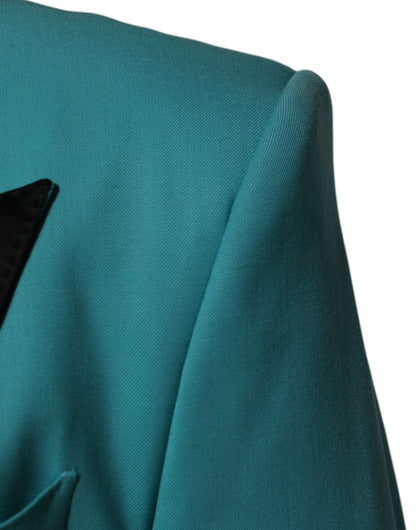 Dolce & Gabbana Cyan 3 Piece Wool Silk Blend Suit SICILIA - from Dolce & Gabbana