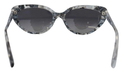 Dolce & Gabbana DG4194 Gray Acetate Logo Plaque Cat Eye Lens Sunglasses by Dolce & Gabbana